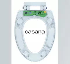 The Casana Heart Seat Bluetooth-enabled toilet seat can monitor a user’s heart rate and oxygen saturation levels to heal manage cardiac patients remotely at home. Image courtesy of Casana