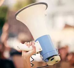 megaphone bullhorn speak announcement