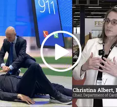 Video of Christina Albert, MD, MPH chair, Department of Cardiology, Cedars-Sinai, explaining the changing approaches to sudden cardiac arrest. #SCA #SCD #ESC #ESC23 #ESC2023
