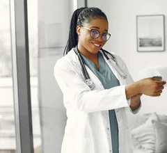 Young doctor artificial intelligence AI 