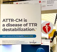 Cardiac amyloidosis ATTR-CM drug promotion at the 2024 American Heart Association meeting.
