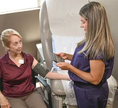 The Ventric Health Vivio AI system screens for elevated left ventricular end-diastolic pressure, or filling pressure (LVEDP) quickly with a a five-minute, noninvasive test using a blood pressure cuff, single-lead Bluetooth-enabled ECG, and proprietary algorithm. This can be performed in a single primary care office visit.