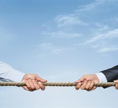 rope pulling tug of war bidding war