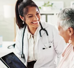 Doctor with patient