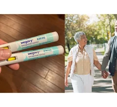 Wegovy and happy people walking