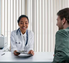 clinician and patient