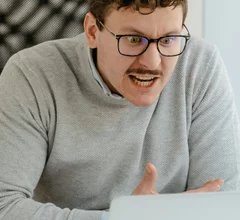 angry executive businessman