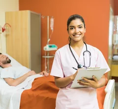 hospital nurse and patient