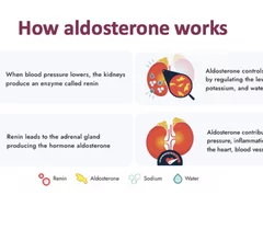 How aldosterone works to treat hypertension.
