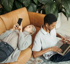 smartphone and laptop