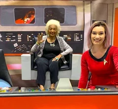 Nichelle Nichols, who played Lt. Uhura on the original Star Trek series, at a sci-fi convention. Image from her website