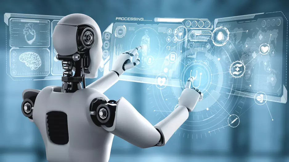 artificial intelligence robot evaluates healthcare data