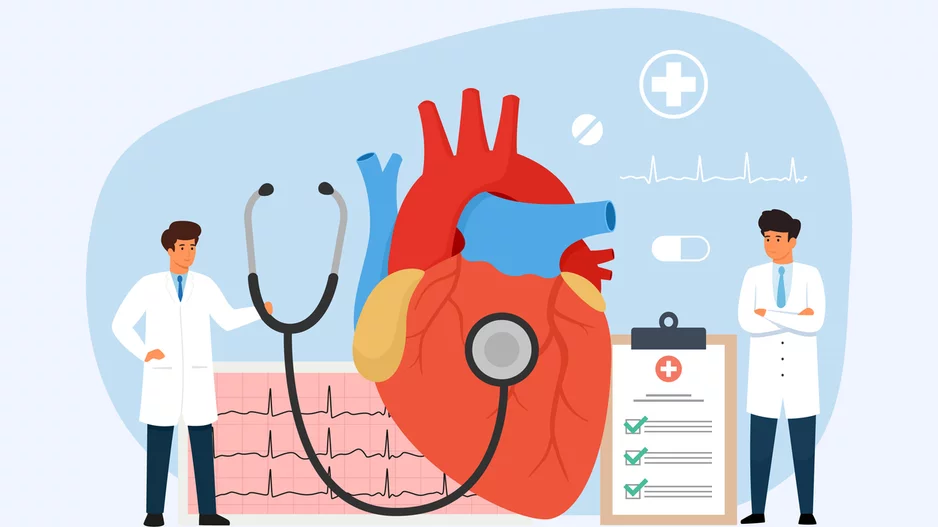 cardiologists evaluating the human heart to provide a treatment strategy