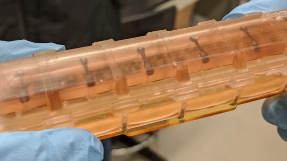 Heart tissues within one of the Johns Hopkins space launch-ready chambers for study aboard the International Space Station. Photo from Jonathan Tsui.