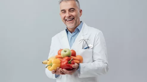 doctor fruits vegetables vegetarian diet