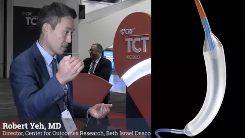 Robert Yeh, MD, explains the details of the AGENT IDE trial clinical trial results for the Agent drug-coated balloon vs plain angioplasty for in-stent restenosis at TCT 2023. #TCT #TCT2023 #DCB