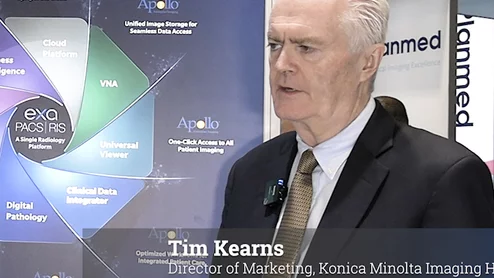 Video of Tim Kearns explaining the new Konica Minolta Exa Enterprise imaging system released at RSNA 2024.