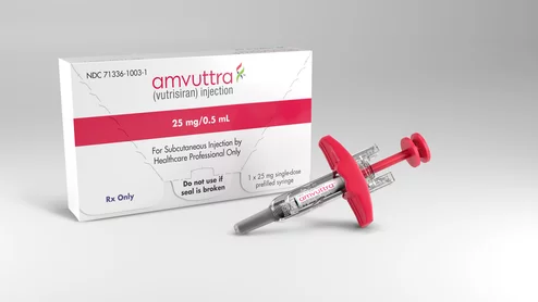 Alnylam Pharmaceuticals has received U.S. Food and Drug Administration (FDA) approval for vutrisiran, a subcutaneous injection the company sells under the brand name Amvuttra, to treat adult patients with transthyretin amyloid cardiomyopathy (ATTR-CM). 