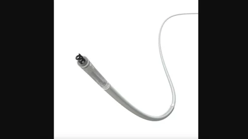 OmniaSecure defibrillation lead for placement within a patient’s right ventricle