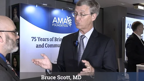 AMA president Bruce Scott, MD, warns prior authorization is hurting patients and causing doctors to call it quits.