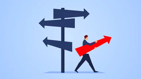 man making a decision