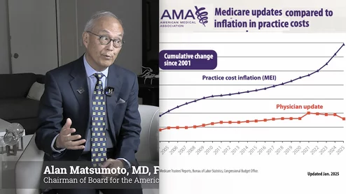 Alan Matsumoto, MD, chairman of Board for the American College of Radiology, explains Medicare cuts over the past 20 years lowered physician payments 33% and they can no longer cover expenses. The "Big Beautiful Bill" helps addressing this, but fails to make up decades of cuts to physician pay.
