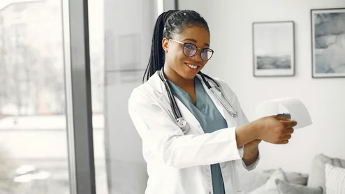 Young doctor artificial intelligence AI 