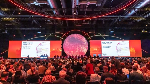 The European Society of Cardiology (ESC) annual congress has become the largest cardiology in the world with more than 33,000 healthcare professionals at the 2025 meeting. Photo by ESC