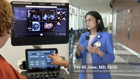 Pei-Ni Jone, MD, FASE, director, echocardiography laboratory, Lurie Children’s Hospital Heart Center, professor of pediatric cardiology, Northwestern University Feinberg School of Medicine, member of the American Society of Echocardiography (ASE) Board, and the chair of the ASE Pediatric and Congenital Heart Disease Council Steering Committee, explains how 3D echo is being used to better plan, guide and followup in congenital cardiac surgery.