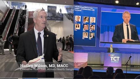 Hadley Wilson, MD, MACC, executive vice chair of Atrium Health Sanger Heart and Vascular Institute, and a clinical professor of medicine at Wake Forest University School of Medicine, shares what he felt were the most important clinical trials presented at the TCT 2025.
