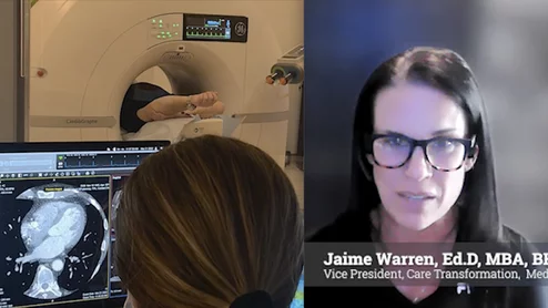Jaime Warren, EdD, MBA, BHS, CNMT, NCT, FACC, vice president, care transformation, MedAxiom, an ACC company, explains some of the things centers should be thinking about when creating or expanding cardiac CT angiography (CCTA) programs.