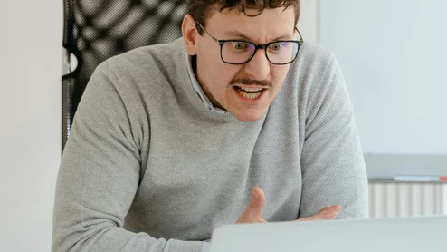 angry executive businessman