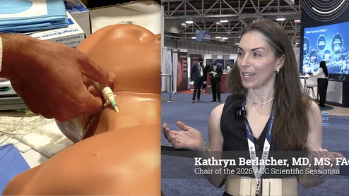 Kathryn Berlacher, MD, MS, FACC, chair of the 2026 American College of Cardiology (ACC) 2026 Scientific Sessions, and clinical director of cardiology and a women's heart and cardio-obstetrics specialist at the University of Pittsburgh Medical Center, explains the major trend of artificial intelligence (AI) in cardiology, the use of coronary CT angiography (CCTA) for the first time at a medical meeting to scan attendees, and the rise in hands on, guideline, business and advocacy sessions.