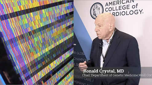 Video interview with Ronald Crystal, MD, chair, Department of Genetic Medicine at Weill Cornell Medicine, presented late-breaking findings on a first in-human, virus-delivered gene therapy trial to stop cardiomyopathy death in patients with Friedreich Ataxia (FA). #ACC #ACC26