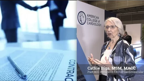 Cathie Biga, MSM, MACC, past president of the American College of Cardiology (ACC) and president/CEO of Cardiovascular Management of Illinois, explains some of the key consideration and strategic questions cardiologists should ask before signing a contract.