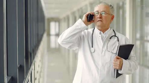 doctor physician smartphone