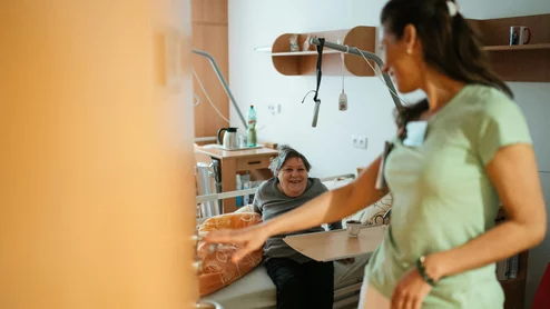 nurse and patient
