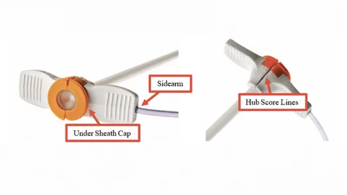 Impella users need to monitor for blood leaks at the sidearm and hub of the introducer sheath shown below here introducers.