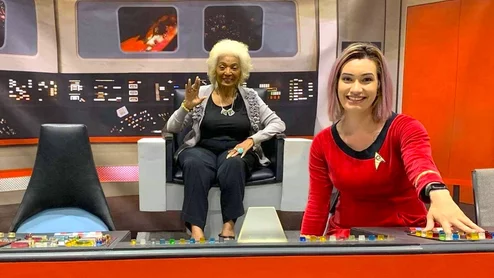 Nichelle Nichols, who played Lt. Uhura on the original Star Trek series, at a sci-fi convention. Image from her website
