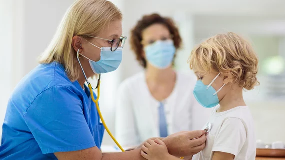 Young patient with mask