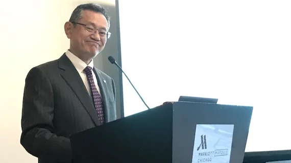 Hisashi Tachizaki, Canon’s current senior VP and chief marketing executive. #RSNA22 He will be heading the U.S. based company as its president and CEO.