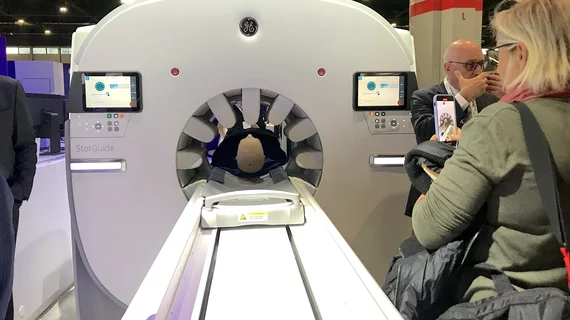 The GE Starguide SPECT-CT system on display at RSNA 2022.