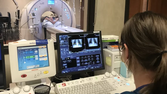 A CT coronary calcium scoring exam at Northwestern Medicine's Central DuPage Hospital in the Chicago Suburbs. Dave Fornell