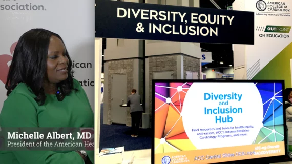 AHA President Michelle Albert explains what can be done to boost healthcare equity and diversity in cardiology.