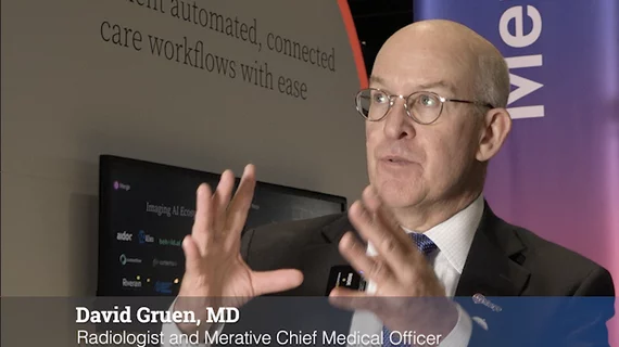 David Gruen radiologist and Merative Merge CMO speaking on radiology IT trends at HIMSS 2023. #HIMSS #HIMSS2023 #HIMSS23