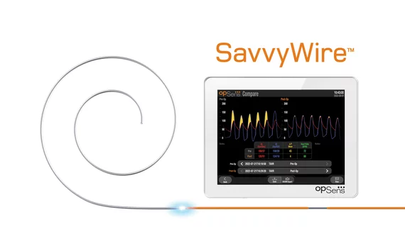 SavvyWire OpSens TAVR guidewire owned by Haemonetics