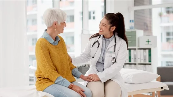 doctor patient elderly check up hospital