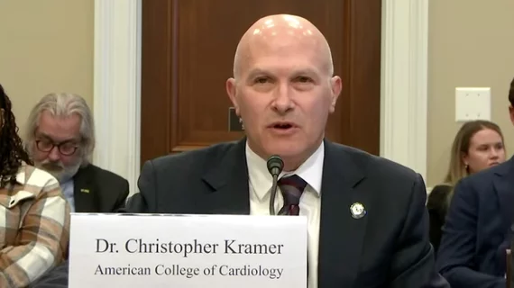 ACC President Christopher Kramer, MD, testified before a Congressional subcommittee to ask for federal funding to support a new law aimed at reducing sudden cardiac arrest deaths, and to support NIH research. #acc