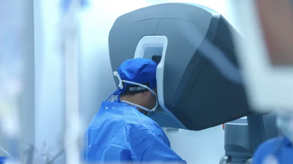 A heart team at King Faisal Specialist Hospital and Research Center (KFSHRC) in Riyadh, Saudi Arabia, has completed the world’s first robotic-assisted implantation of two artificial heart pumps to provide biventricular support. Image courtesy of King Faisal Specialist Hospital and Research Center.