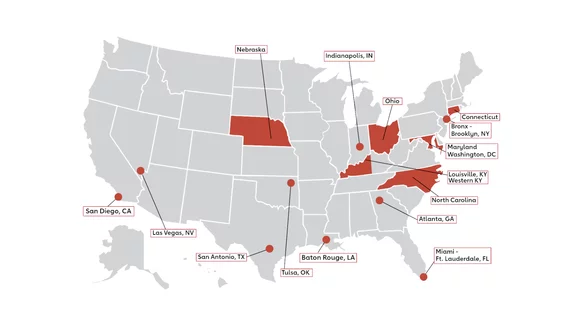 AHA Cardiovascular-Kidney-Metabolic Health Initiative regions as of July 2025.